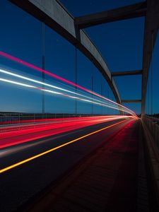 Preview wallpaper bridge, light, night
