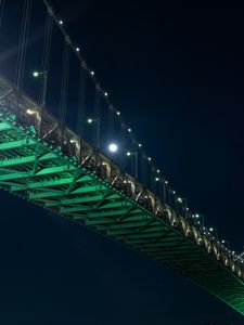 Preview wallpaper bridge, lighting, construction, metal, architecture