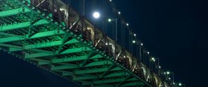 Preview wallpaper bridge, lighting, construction, metal, architecture