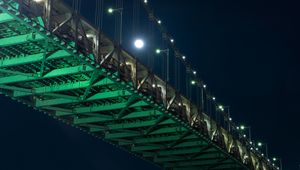 Preview wallpaper bridge, lighting, construction, metal, architecture