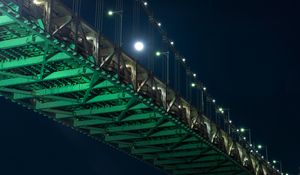 Preview wallpaper bridge, lighting, construction, metal, architecture