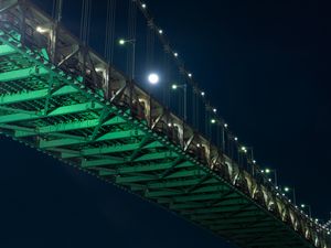 Preview wallpaper bridge, lighting, construction, metal, architecture