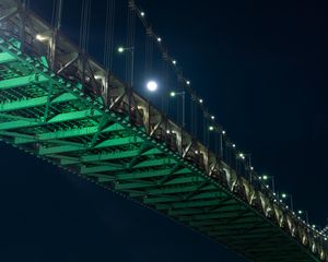 Preview wallpaper bridge, lighting, construction, metal, architecture