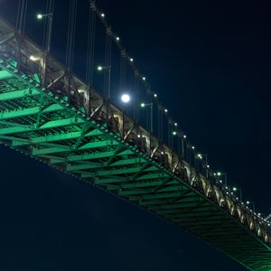 Preview wallpaper bridge, lighting, construction, metal, architecture