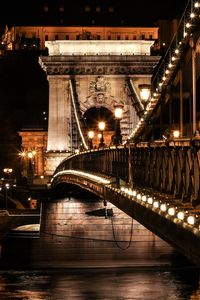 Preview wallpaper bridge, lights, arch, architecture, dark