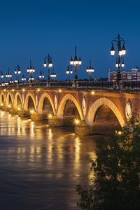 Preview wallpaper bridge, lights, water, reflection, city, buildings