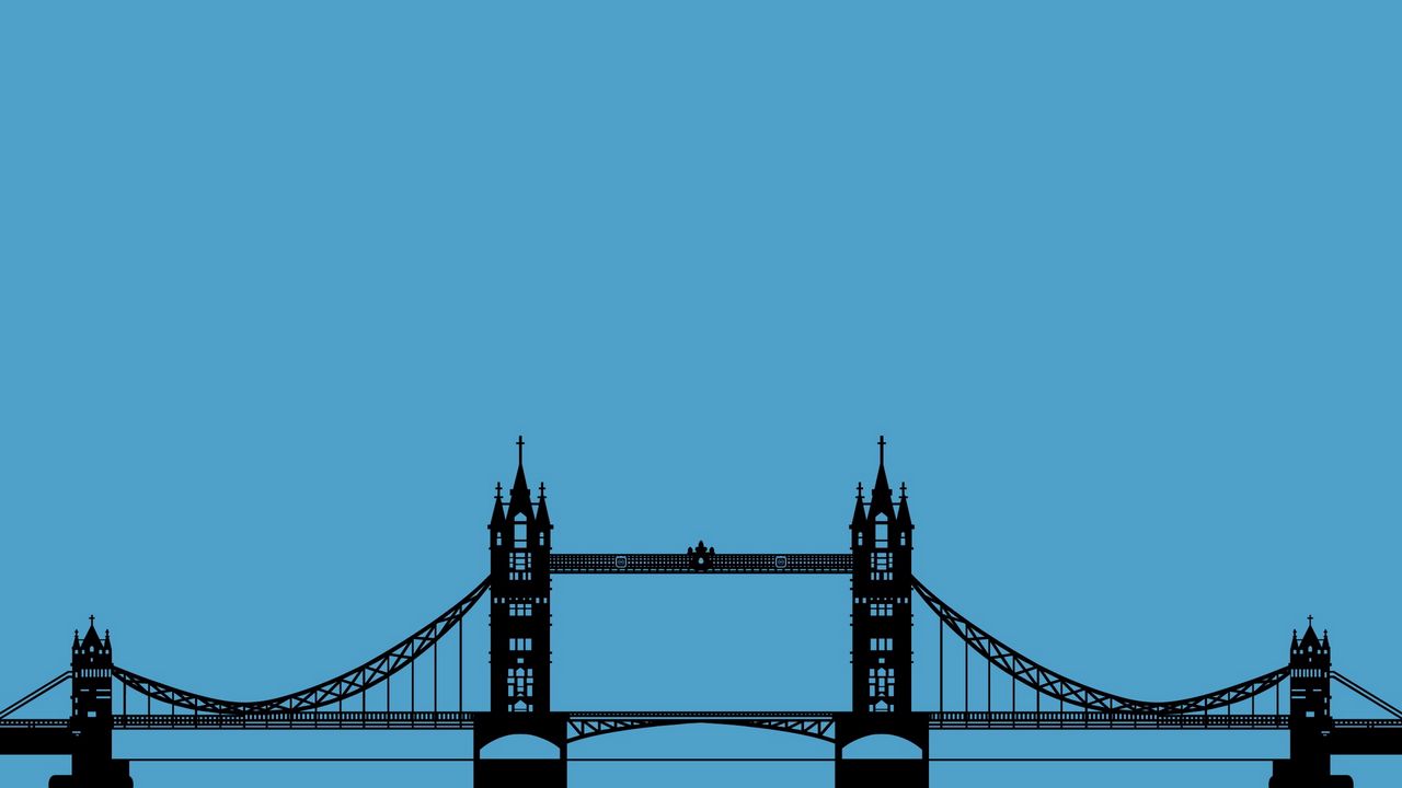 Wallpaper bridge, london, graphics, minimalism