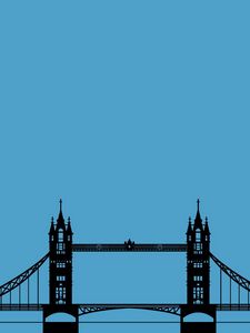 Preview wallpaper bridge, london, graphics, minimalism