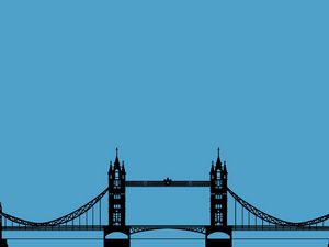 Preview wallpaper bridge, london, graphics, minimalism