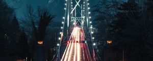 Preview wallpaper bridge, long exposure, night, lighting