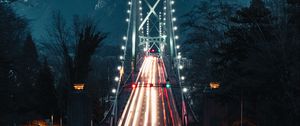 Preview wallpaper bridge, long exposure, night, lighting