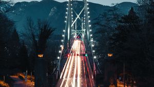 Preview wallpaper bridge, long exposure, night, lighting