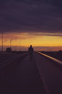 Preview wallpaper bridge, man, night, solitude