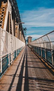 Preview wallpaper bridge, mesh, road, perspective, distance