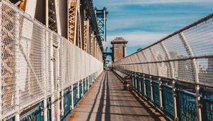 Preview wallpaper bridge, mesh, road, perspective, distance