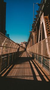 Preview wallpaper bridge, metal rail, crossing