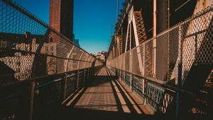 Preview wallpaper bridge, metal rail, crossing