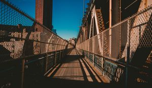 Preview wallpaper bridge, metal rail, crossing