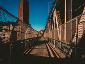 Preview wallpaper bridge, metal rail, crossing