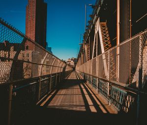 Preview wallpaper bridge, metal rail, crossing