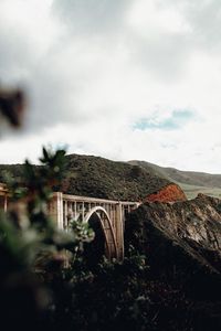 Preview wallpaper bridge, mountains, hills, nature, monterey, california