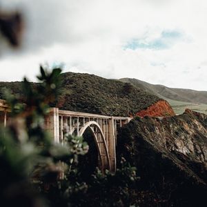 Preview wallpaper bridge, mountains, hills, nature, monterey, california