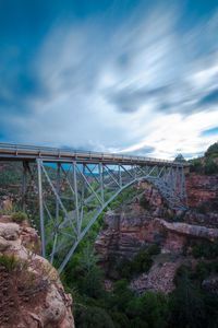 Preview wallpaper bridge, mountains, rocks, sky