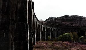 Preview wallpaper bridge, mountains, ruins