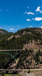 Preview wallpaper bridge, mountains, sky