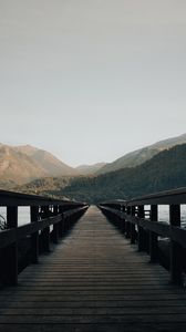 Preview wallpaper bridge, mountains, water, landscape, nature