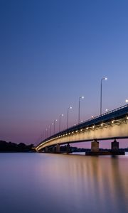 Preview wallpaper bridge, night, backlight, helsinki, finland