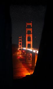 Preview wallpaper bridge, night, backlight, dark, lights