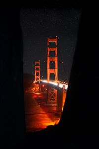 Preview wallpaper bridge, night, backlight, dark, lights
