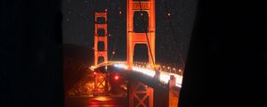 Preview wallpaper bridge, night, backlight, dark, lights