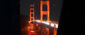 Preview wallpaper bridge, night, backlight, dark, lights