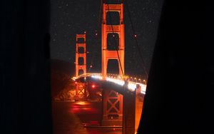Preview wallpaper bridge, night, backlight, dark, lights