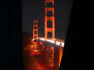 Preview wallpaper bridge, night, backlight, dark, lights