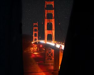 Preview wallpaper bridge, night, backlight, dark, lights