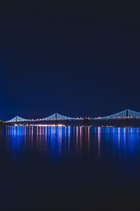 Preview wallpaper bridge, night, city, river