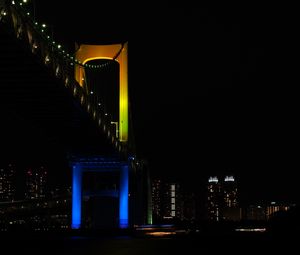 Preview wallpaper bridge, night city, backlight, tokyo, japan