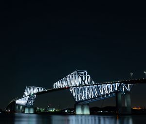 Preview wallpaper bridge, night city, bay, backlight, tokyo