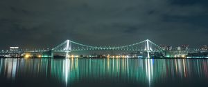 Preview wallpaper bridge, night city, lighting, tokyo, japan