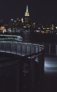 Preview wallpaper bridge, night city, night
