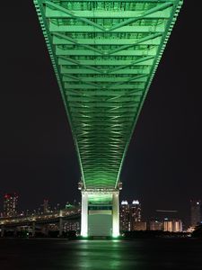 Preview wallpaper bridge, night city, tokyo, japan