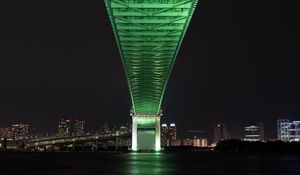 Preview wallpaper bridge, night city, tokyo, japan
