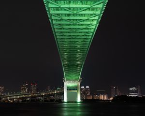 Preview wallpaper bridge, night city, tokyo, japan