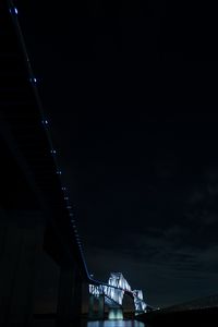 Preview wallpaper bridge, night, dark, backlight, architecture