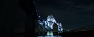Preview wallpaper bridge, night, dark, backlight, architecture