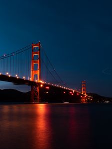 Preview wallpaper bridge, night, lights