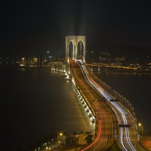 Preview wallpaper bridge, night, lights, dark
